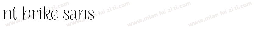 nt brike sans字体转换